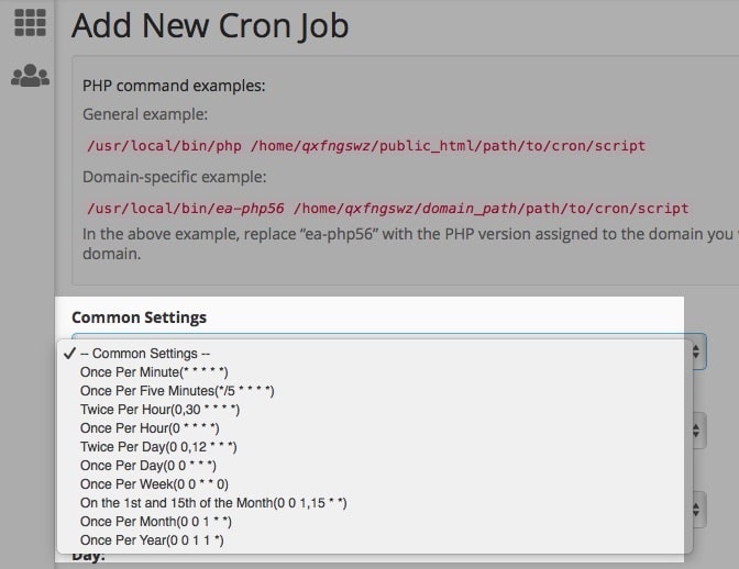 Add New Cron Job