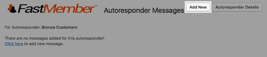 Fast Member Add New Autoresponder Messages