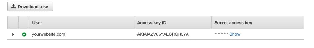 Fast Member Amazon IAM Access Keys