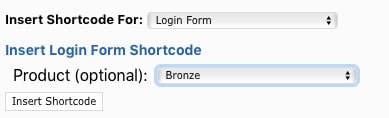 Fast Member Insert Login Form Shortcode