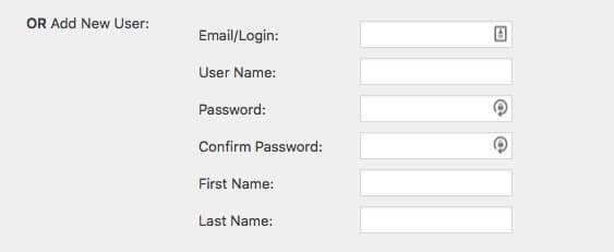 Fast Member Manually Add Member Form