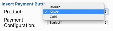 Fast Member Payment Buttons Shortcode Product