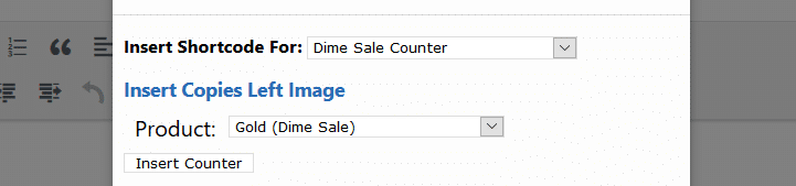 Dime Sale Counter