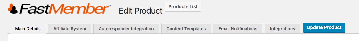 Product Settings Tabs